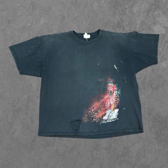 Vintage Nascar Shirt Mens XXL Thrashed Distressed Tony Stewart Home Depot Racing - Picture 2 of 7